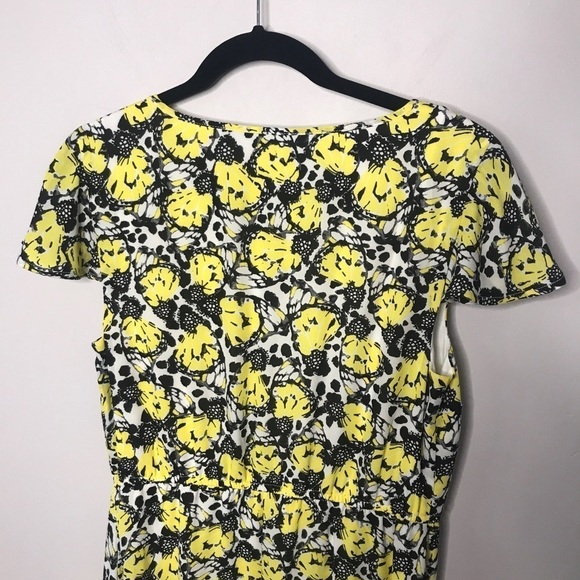 KENSIE | Black + Yellow Butterfly Midi Dress - Picture 8 of 9